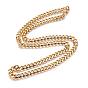 304 Stainless Steel Cuban Link Chain Necklaces, with Lobster Claw Clasps