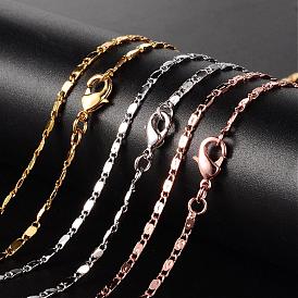 Brass Necklaces, Lumachina Chain, with Lobster Clasp