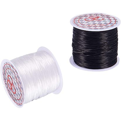 Плоская эластичная кристаллическая струна, эластичная нить для бисера, для изготовления эластичного браслета, окрашенные