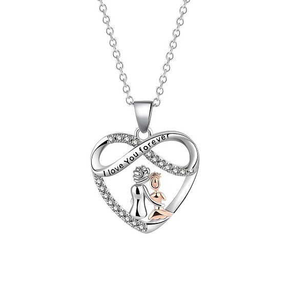 Infinity Love Stainless Steel Pendant Necklace for Mother's Day
