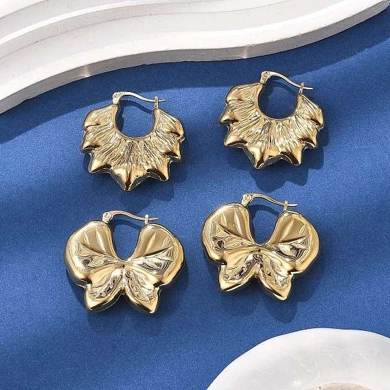 Серьги из 304 нержавеющей стали, real 18 k позолоченный