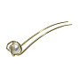 Metal Pearl U-shaped Hairpin for Simple and Modern Hairstyling - Lazy and Cool Hair Accessory for Women.