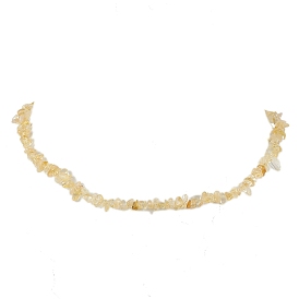 Natural Citrine Chip Beaded Necklaces for Women