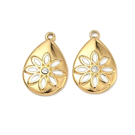 Подвески из нержавеющей стали со стразами, окрашенные аэрозольной краской., слезинки, вакуумное покрытие pvd, долговечный