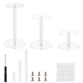 6 сумки 3 стили акриловые круглые многоярусные подставки для демонстрации фигурок