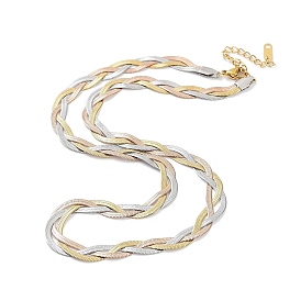 Ионное покрытие (IP) 304 ожерелья-цепочки из нержавеющей стали с узором «елочка» для женщин