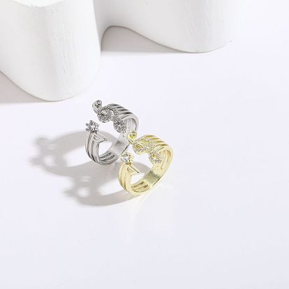 Music Note Oil Drop Zircon Ring - Minimalist Luxury 14K Gold Jewelry for Women