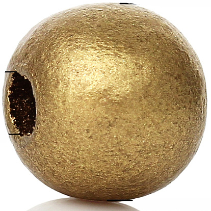 Cuentas de madera naturales, sin plomo, teñido, rondo