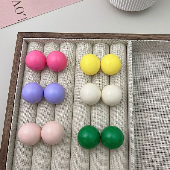 Серьги сплава смолы, полукруглый