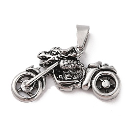 Tibetan Style Alloy Pendants, Cadmium Free & Lead Free, Motorbike