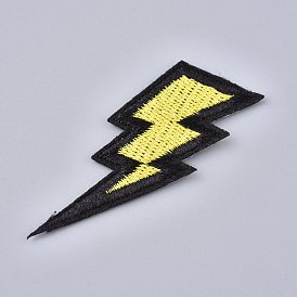 Computerized Embroidery Cloth Iron on/Sew on Patches, Costume Accessories, Lightning