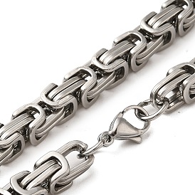 202 Stainless Steel Byzantine Chain Necklaces