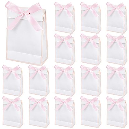 Бумажные подарочные пакеты, подарочные упаковочные пакеты с полиэстеровой лентой, прямоугольные