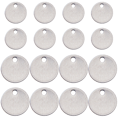 260 шт 2 стиль 304 подвески из нержавеющей стали, тиснение пустых тегов подвески, плоско-круглые