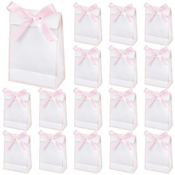 Бумажные подарочные пакеты, подарочные упаковочные пакеты с полиэстеровой лентой, прямоугольные