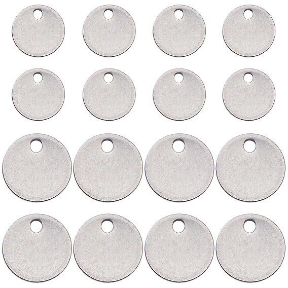 260 шт 2 стиль 304 подвески из нержавеющей стали, тиснение пустых тегов подвески, плоско-круглые