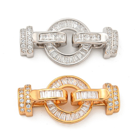 925 Складчатые застежки из стерлингового серебра с микропаве из прозрачного кубического циркония, кольцо