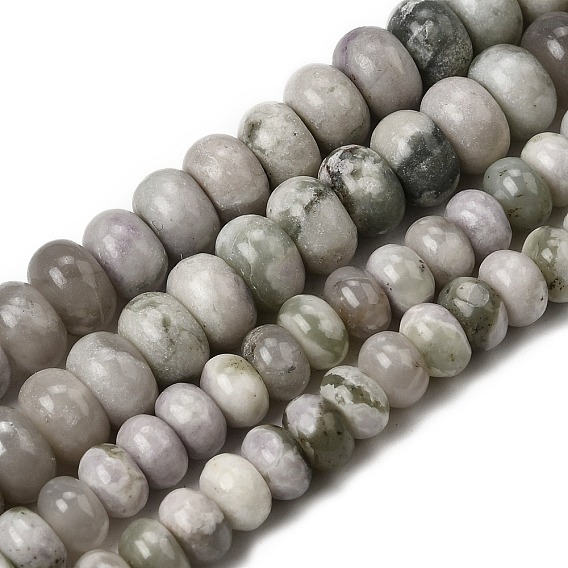 Естественный мир нефрит бисер пряди, рондель