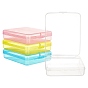 Transparent Plastic Bead Containers, with Hinged Lids, for Beads and More, Rectangle