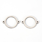 201 Stainless Steel Links Connectors, Laser Cut, Round Ring