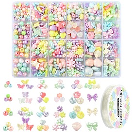 Наборы для изготовления браслетов из акриловых бусин своими руками, разнообразные