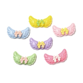 Resin Decoden Cabochons, Wing with Bowknot