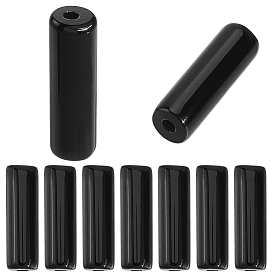 1 нити бусин из натурального черного оникса, класс А, окрашенная и подогревом, колонка