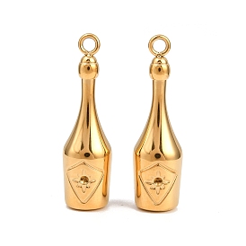 304 Настройки горный хрусталь из нержавеющей стали кулон, бутылка, без свинца и без кадмия, ионное покрытие (ip)