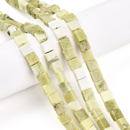 Природного нефрита нитей бисера, квадратный