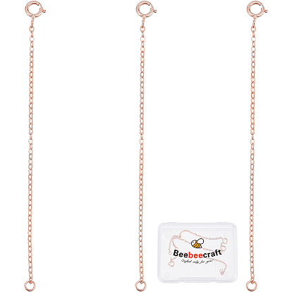 3шт 925 удлинитель цепи из стерлингового серебра, концевые цепи с пружинными застежками, с печатью s925