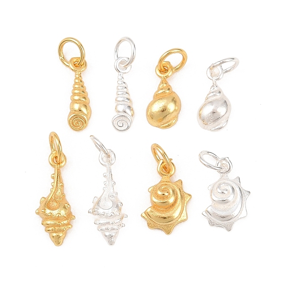 925 подвески в форме ракушки из стерлингового серебра, с печатью 925