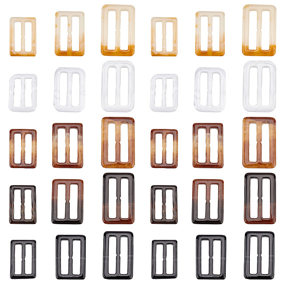 30 шт. 15 прямоугольные застежки из полимерной пряжки, для кукольной тесьмы, обвязочные мешки, аксессуары для одежды