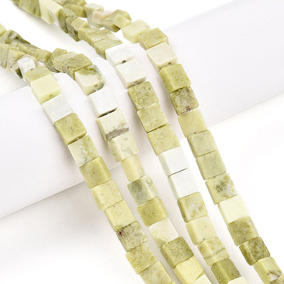 Природного нефрита нитей бисера, квадратный