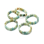 Natural Amazonite Rectangle Beaded Stretch Bracelet, Gemstone Jewelry for Women
