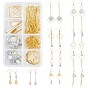 DIY Synthetic Turquoise Earring Kits, Including Metal Linking Rings & Cable Chains & Earring Hooks & Pendants