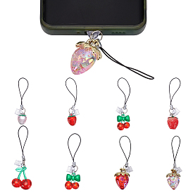 14 шт. 7 стильные акриловые мобильные ремни, с пылезащитными заглушками из ПВХ