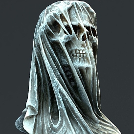 Halloween Resin Death Skull Figurines Statue for Home Office Desktop Decoration