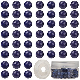 Fabrication de bracelets élastiques en perles de Sunnyclue, avec perles rondes de lapis-lazuli naturel teint et fil élastique
