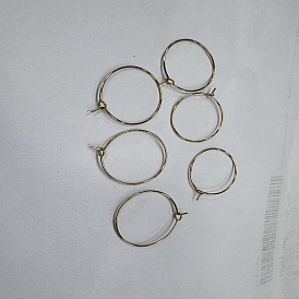 316 découvertes de boucles d'oreilles en acier inoxydable chirurgical, anneaux de charme de verre à vin, matériel de bricolage pour les épouses de basket boucles d'oreilles