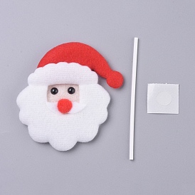 Decoración de adorno de pastel de cupcake de navidad con forma de papá noel, para suministros de decoración navideña de fiesta