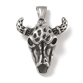 304 Stainless Steel Pendants, Cattle Charm