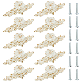 Дверные ручки из алюминия с цветочным узором, для запасных частей дверных ремней шкафа