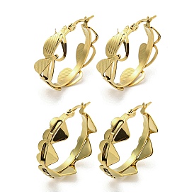 304 Stainless Steel Earrings for Women, Heart