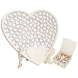 Свадебная гостевая книга в форме сердца, прямоугольная верхняя рамка вывеска книга