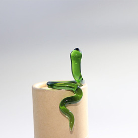 Змея прозрачные стеклянные манжеты кольца