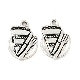 Cake Tibetan Style Zinc Alloy Pendants, Lead Free & Cadmium Free, 20.7x14.3x2.5mm, Hole: 2mm, about 357pcs/500g