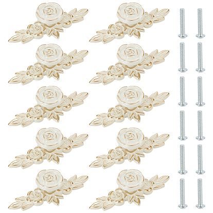 Дверные ручки из алюминия с цветочным узором, для запасных частей дверных ремней шкафа