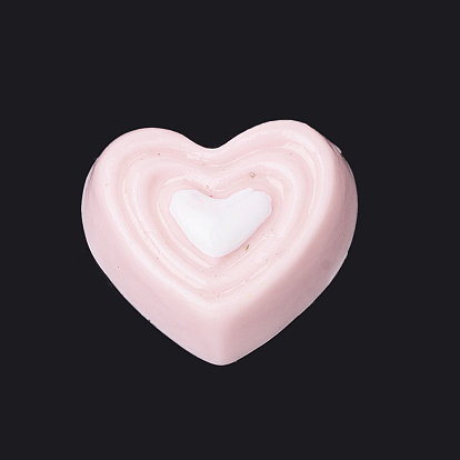 Cabuchones de resina, corazón