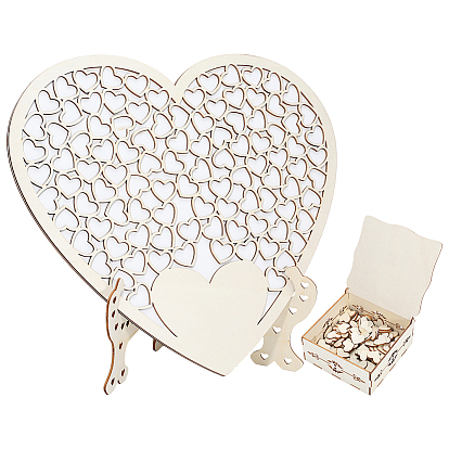 Свадебная гостевая книга в форме сердца, прямоугольная верхняя рамка вывеска книга