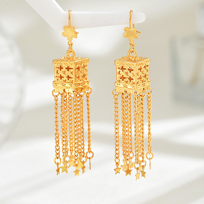 Цепочка кисточка звезда мода сплав серьги-кольца